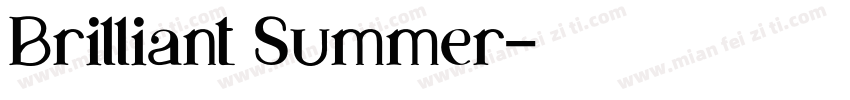 Brilliant Summer字体转换